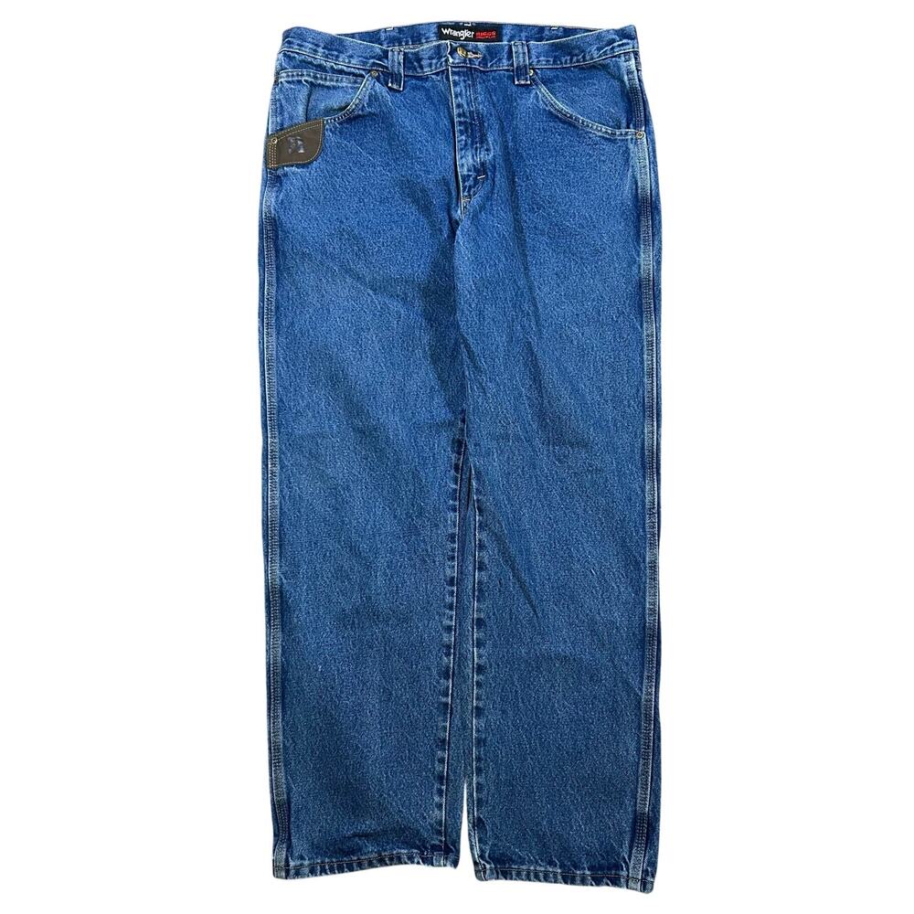 Vintage Y2K Riggs Workwear Denim Jeans 38x32 Workwear Blue Pants Carpenter